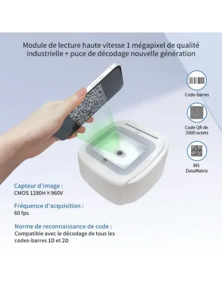 Lecteur carte Vitale Connect A800 USB bi-fente 4-en-1