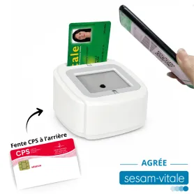 Lecteur carte Vitale Connect A800 USB bi-fente 4-en-1