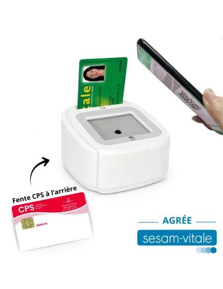 Lecteur carte Vitale Connect A800 USB bi-fente 4-en-1