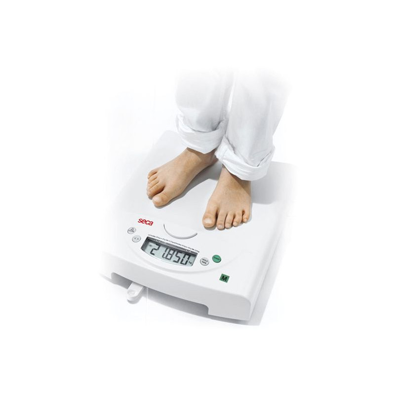 Pèse-bébé électronique et pèse-personne plat Seca 384 classe III 2 en 1