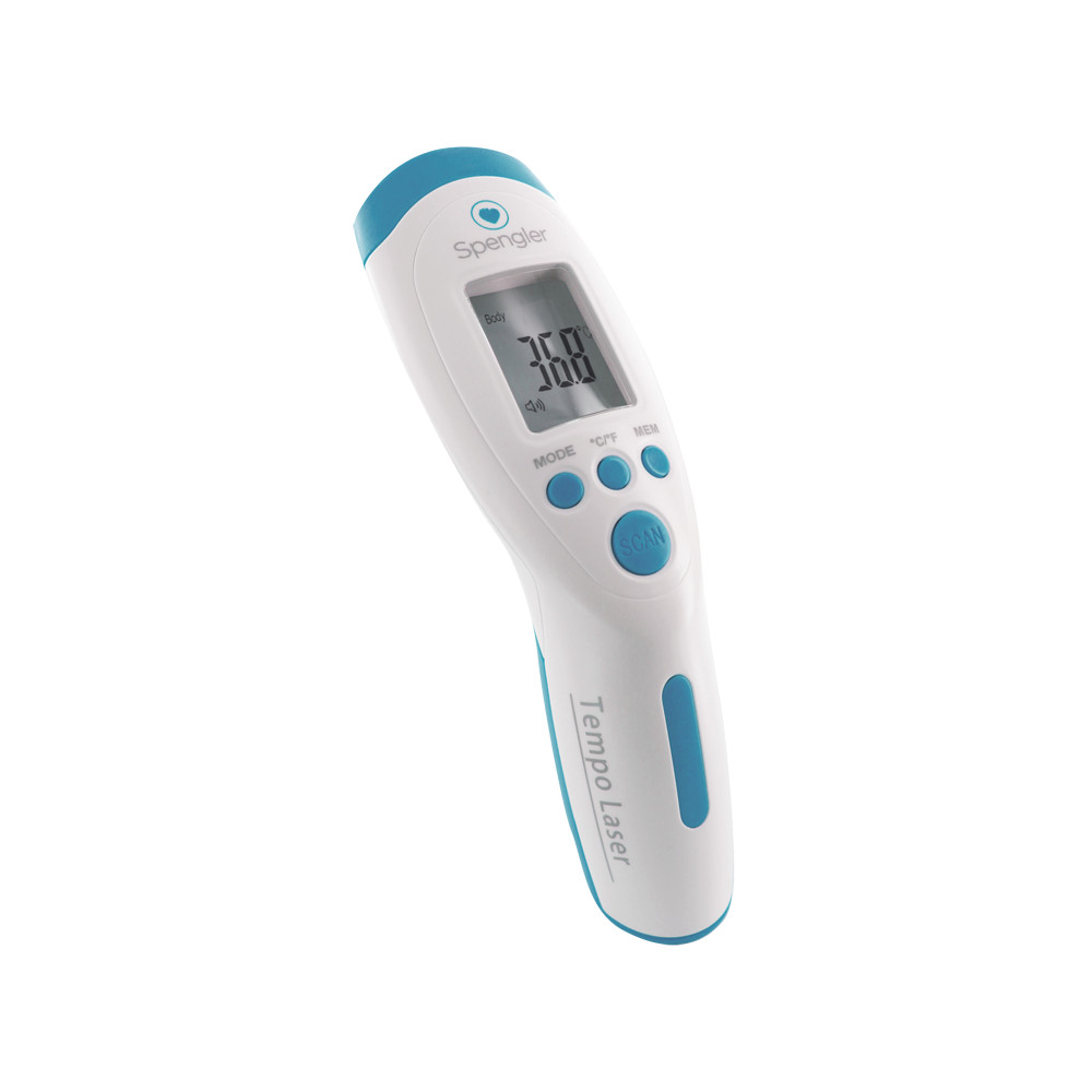 Mini thermomètre professionnel infrarouge bleu & blanc HYGIPLAS
