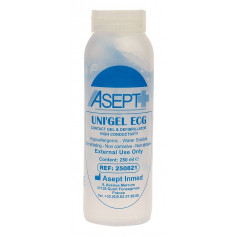 Gel pour ECG ou défibrillateur Uni'Gel Asept - Flacon de 250 ml