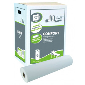 Drap d'examen ouaté M'Roll Confort 50 x 35 cm - 9 rouleaux