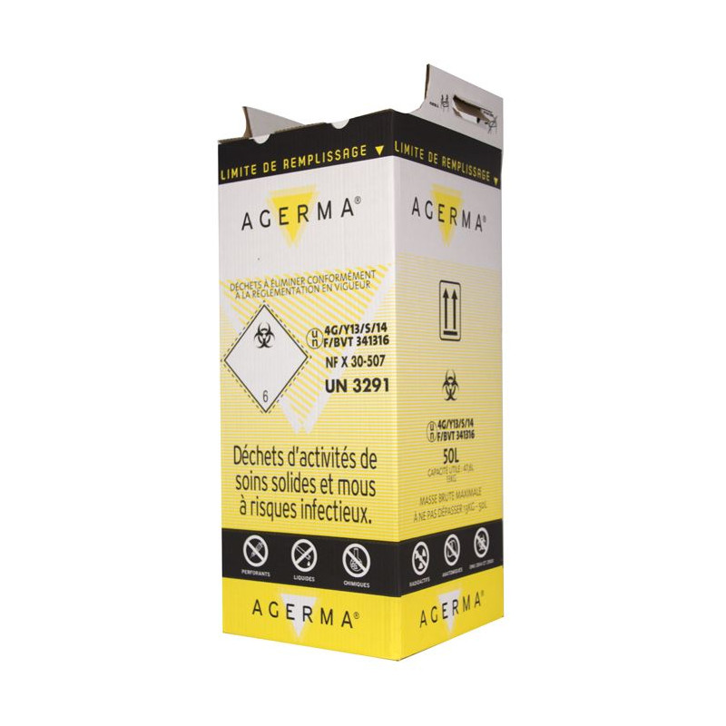 Conteneur en carton Agerma® 50 litres pour DASRI