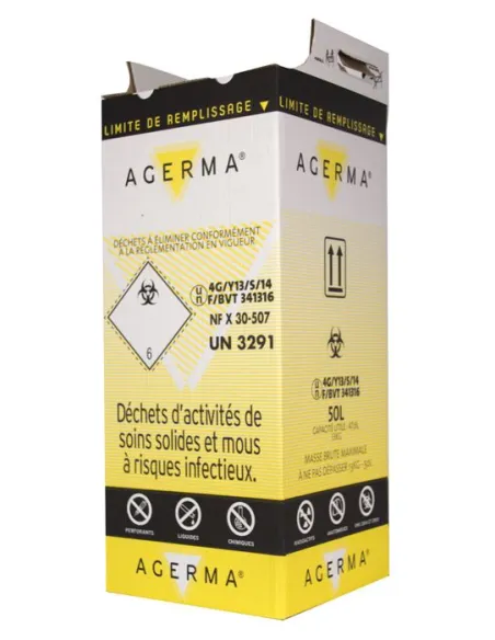 Conteneur en carton Agerma® 50 litres pour DASRI