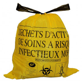 Sacs à déchets DASRI à lien coulissant -- Bobine de 25 sacs