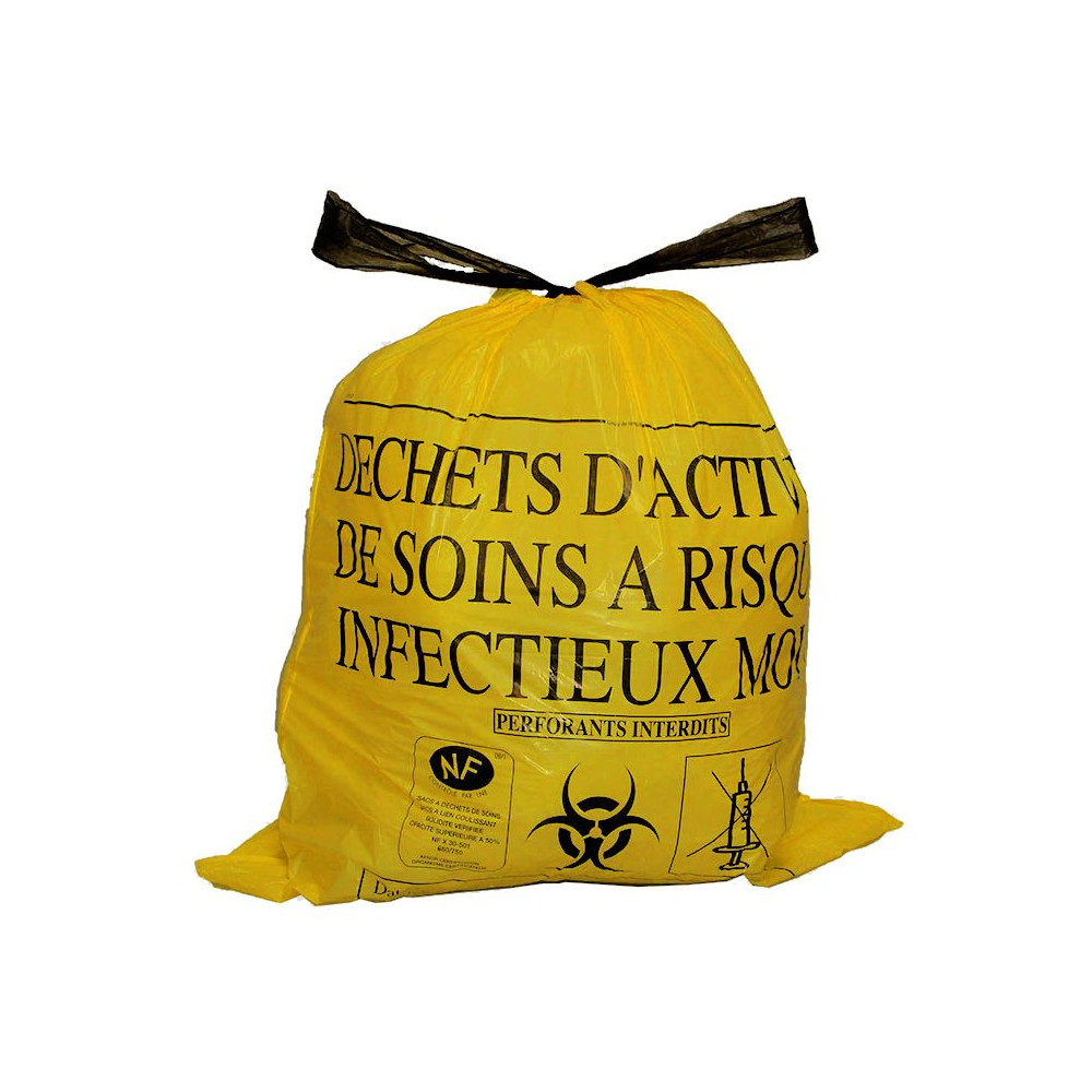 Sac poubelle 50 Litres HD Jaune - Colis de 500