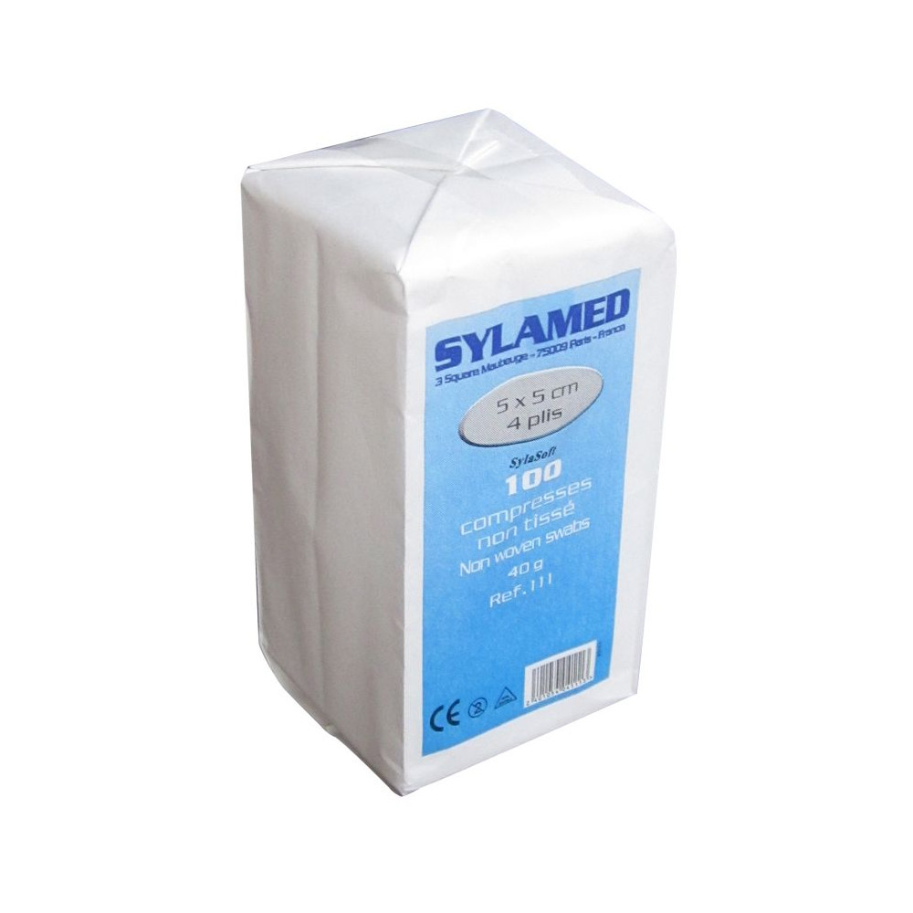 Compresses non tissées non stériles Sylamed - SylaSoft 40g/m² - 4 plis