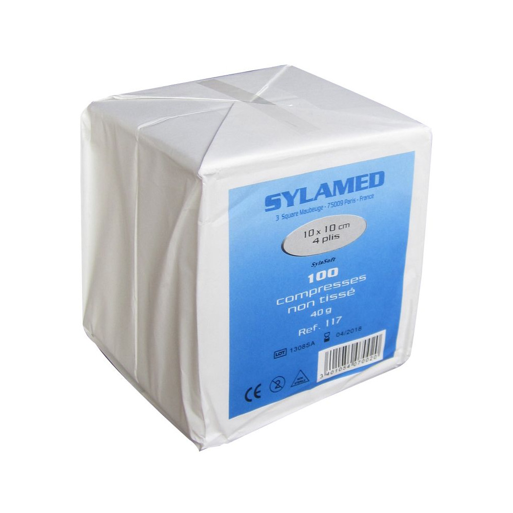 Compresses non tissées non stériles Sylamed - SylaSoft 40g/m² - 4 plis