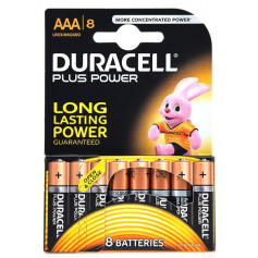 Piles alcaline Duracell Plus Power AAA - paquet de 8