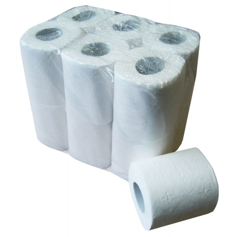 Papier toilette extra blanc paquet de 12 rouleaux