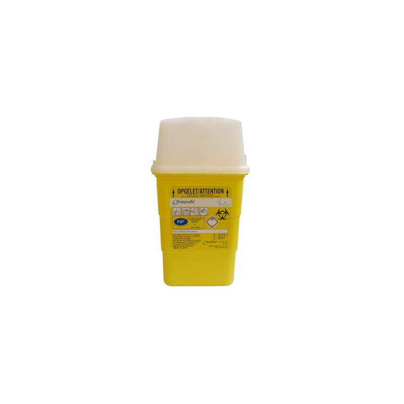 Contenitore Per Aghi Sharpsafe 1L Giallo/Grigio - Per Smaltimento Sicuro Di Materiale Tagliente - Foto 3
