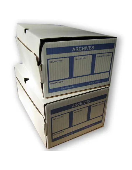 Boîte à archives pour fiches patients.