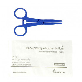 Pince Kocher stérile en plastique 14,5 cm - L'unité
