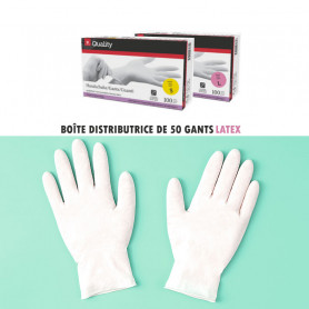 Gants d'examen en latex poudré, non stériles Boite de 100