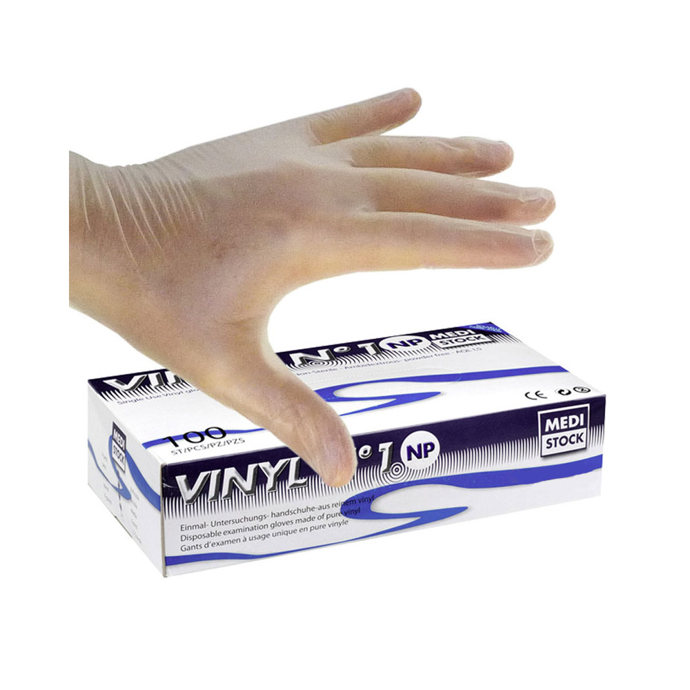 Gants vinyle non poudrés mediclinic - Drexco Médical