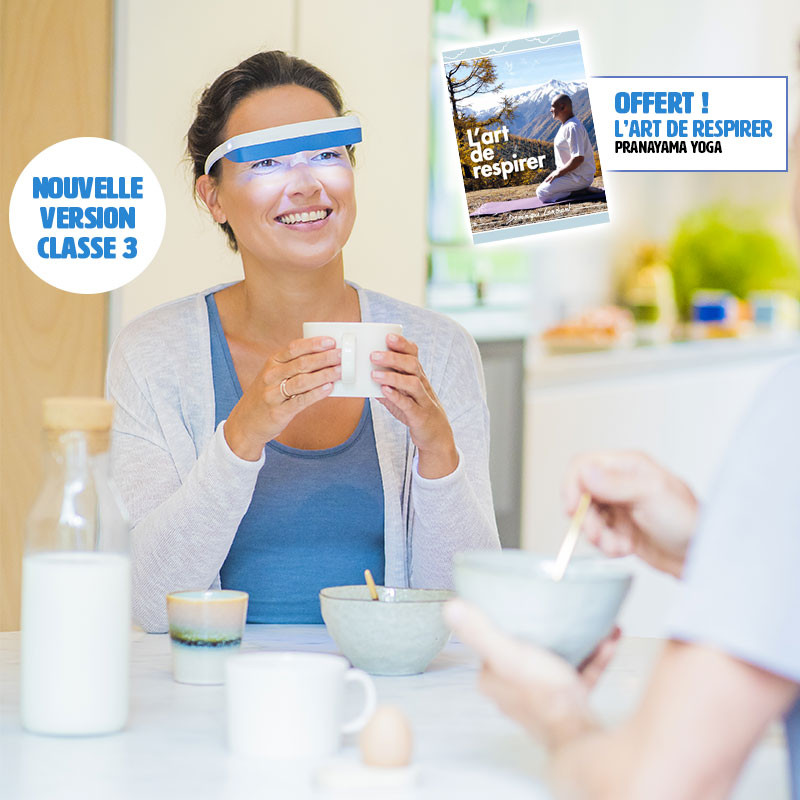 Luminette 3 lunettes de luminothérapie – Lampe de luminothérapie portable  et portable pour personnes actives – Lampe heureuse pour les troubles du  sommeil et le bleu d'hiver (bleu) : : Santé et