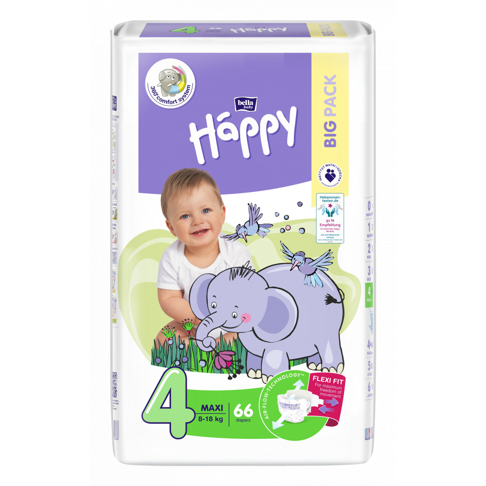 Couches Happy Taille 1 (2-5 kg) 42 unités – bebemam