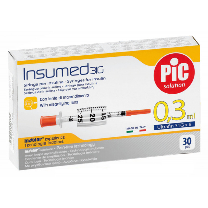 Seringues à insuline Insumed 0,3 ml - LD Medical