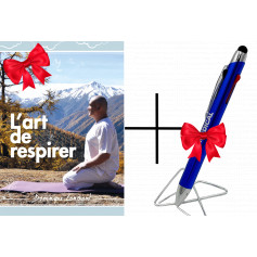 Kdo14 - Livre l'art de respirer + stylo bille 3 couleurs et stylet