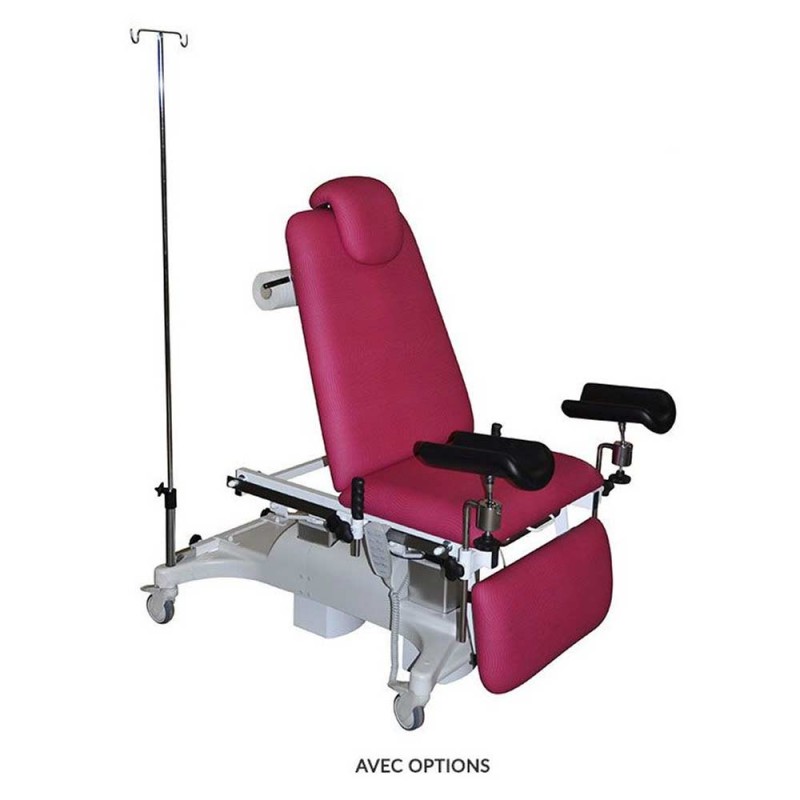 Fauteuil d'examen gynécologique avec dossier réglable