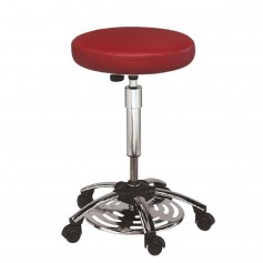 Tabouret commande au pied assise épaisse Vog avec dossier