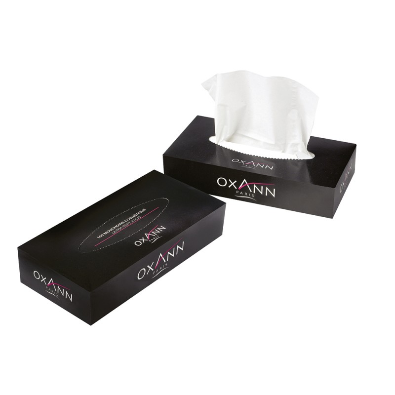 MOUCHOIRS ENCHEVETRES  BLANCS BTE DE 100