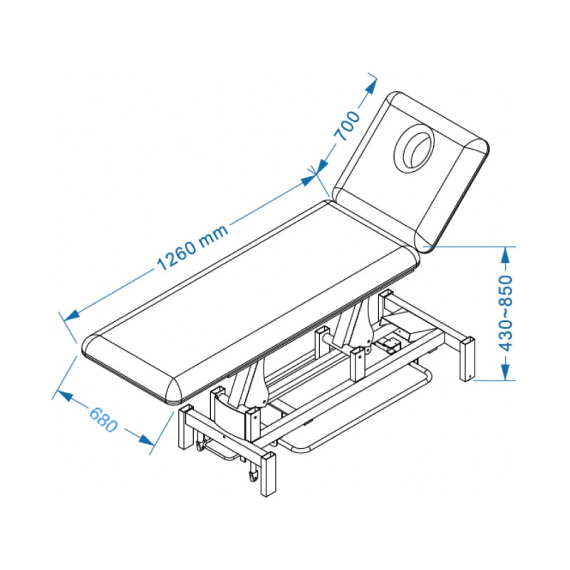 PACK DIVAN D'EXAMEN ÉLECTRIQUE + TABOURET OFFERT