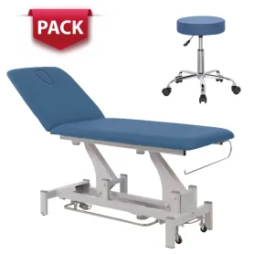 PACK DIVAN D'EXAMEN ÉLECTRIQUE + TABOURET STANDARD OFFERT