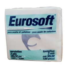 Serviettes blanches 2 plis