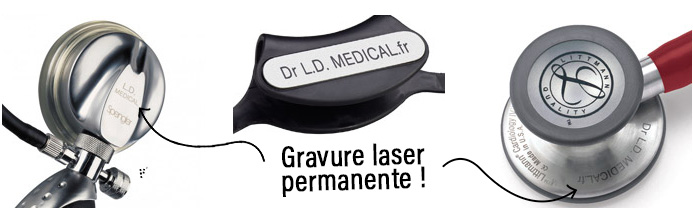 Gravure laser stéthoscope