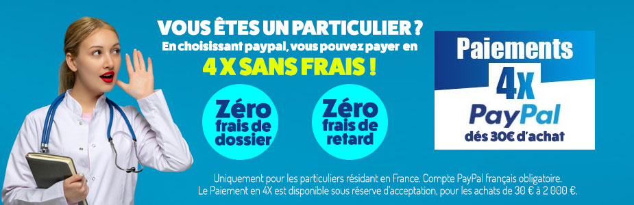 Payez en 4 fois sans frais votre matériel médical