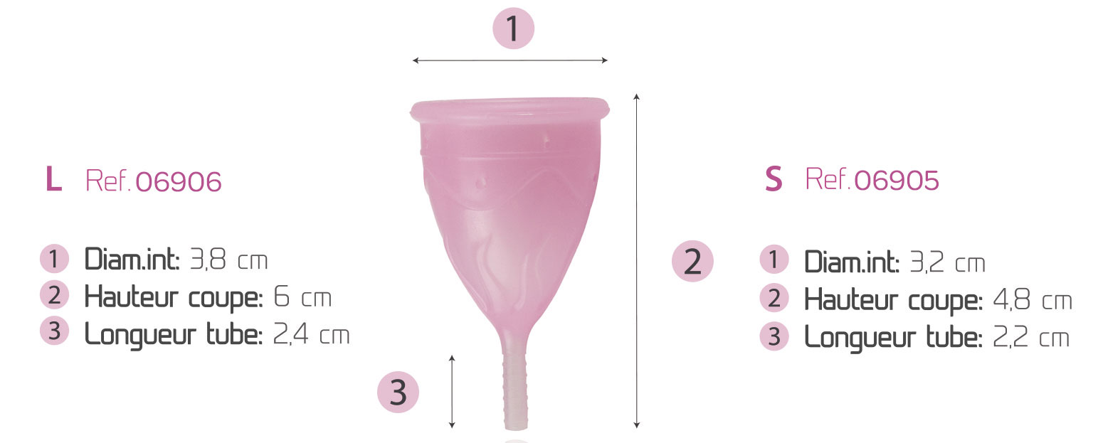 Coupe menstruelle Eve taille S et Taille L