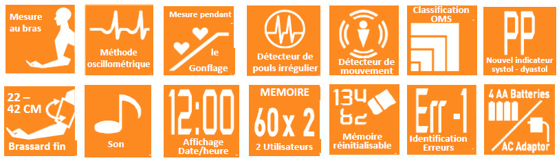 Fonctionnalités des tensiomètres