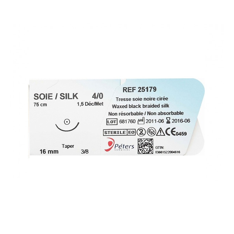 Fil de soie pour suture